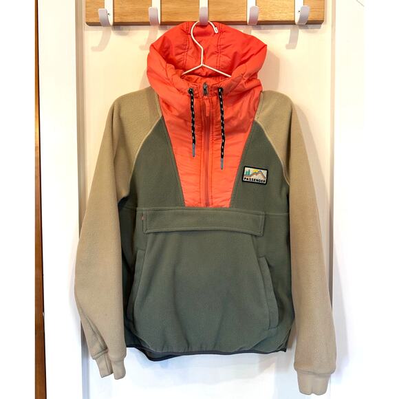 PASSENGER Rare! Alexander Recycled Polar Hooded Fleece Pullover - Picture 2 of 11